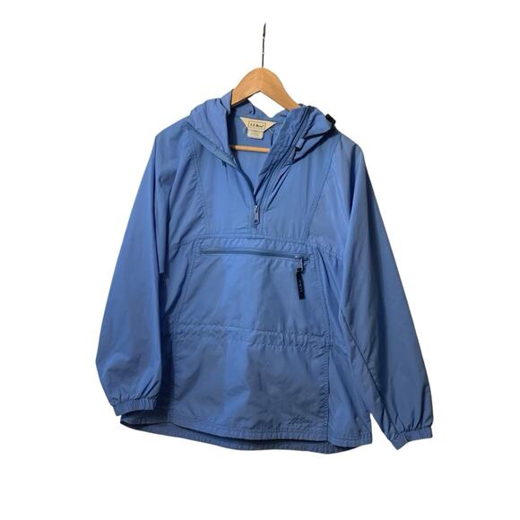 Vintage LL Bean Pullover Jacket Women small Nylon Hooded Windbreaker Anorak - Picture 4 of 12